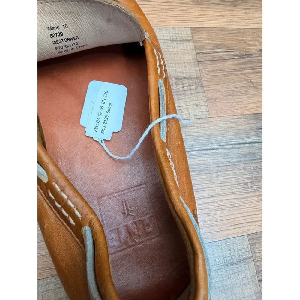 Frye Men’s Size 10 Lewis Venetian Loafer Tan Leather Shoes